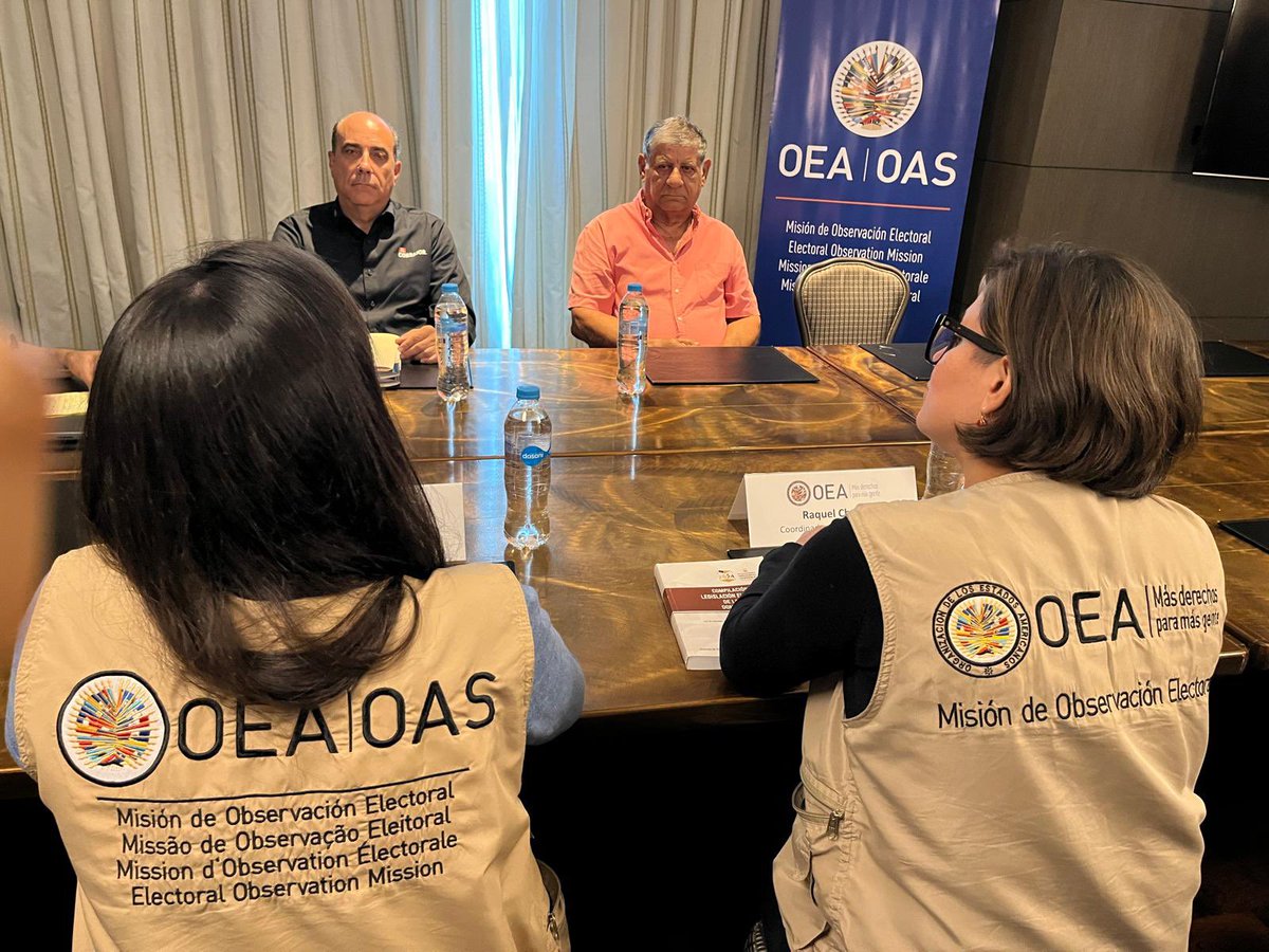 La Misión de Observación Electoral de la #OEAenRD se reunió con el candidato a la Presidencia Roque Espaillat para escuchar sus opiniones sobre las #EleccionesRD20245. #MOE_OEA