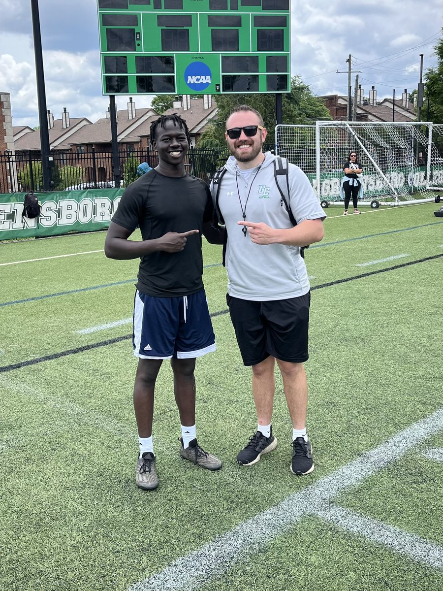 Great day at camp today, Loved competing! <a href="/CoachTorain_16/">Maurice Torain</a> Thank you again for the camp invite! Looking forward to being back in the fall! <a href="/coach_card/">Tyler Card</a> @CoachHartman_GC <a href="/GC_Pride_Fball/">Greensboro College Football</a>