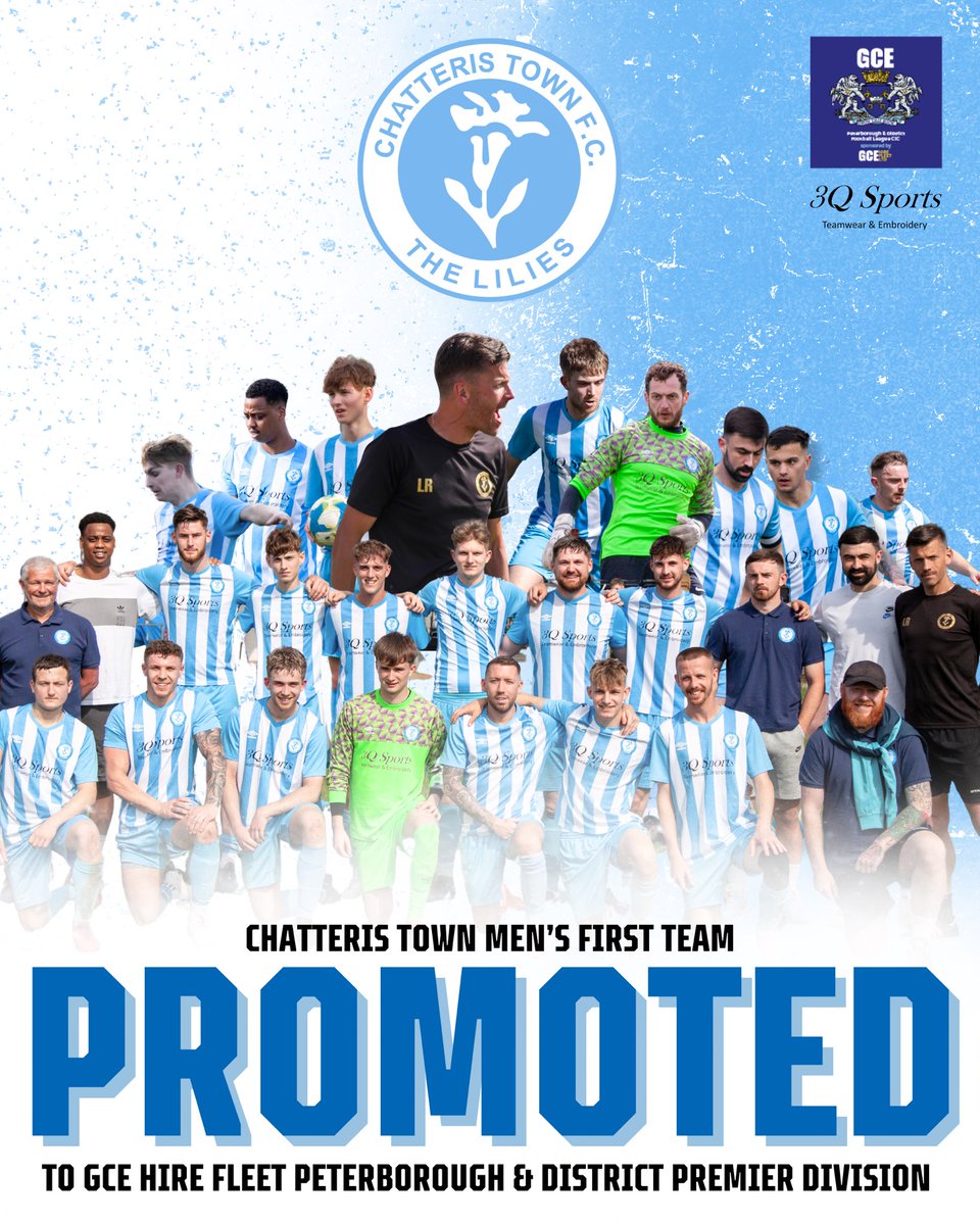 𝗣𝗥𝗢𝗠𝗢𝗧𝗜𝗢𝗡 𝗖𝗢𝗡𝗙𝗜𝗥𝗠𝗘𝗗 ✅

After their first season back in the Peterborough &amp; District Football League, our Men’s First Team have secured promotion to the Premier Division! 🤩

🆙 𝙏𝙃𝙀 𝙇𝙄𝙇𝙄𝙀𝙎 ⬆️

#UTL
