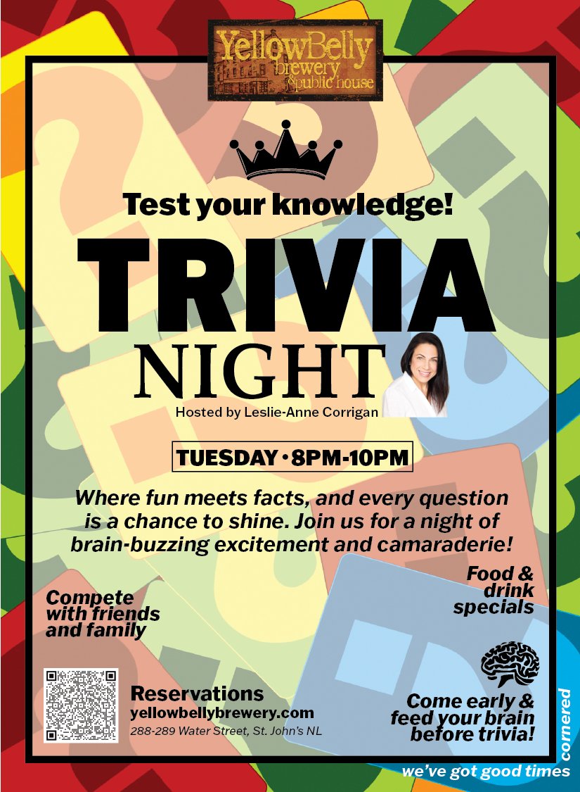Join us every Tuesday at 8 PM for YellowBelly's Trivia Night!!!⌛🧠 Come early and enjoy a delicious meal to power your brain for trivia! Book your reservation! yellowbellybrewery.com #tuesdaytrivia # #trivianight #prizes #funforeveryone
