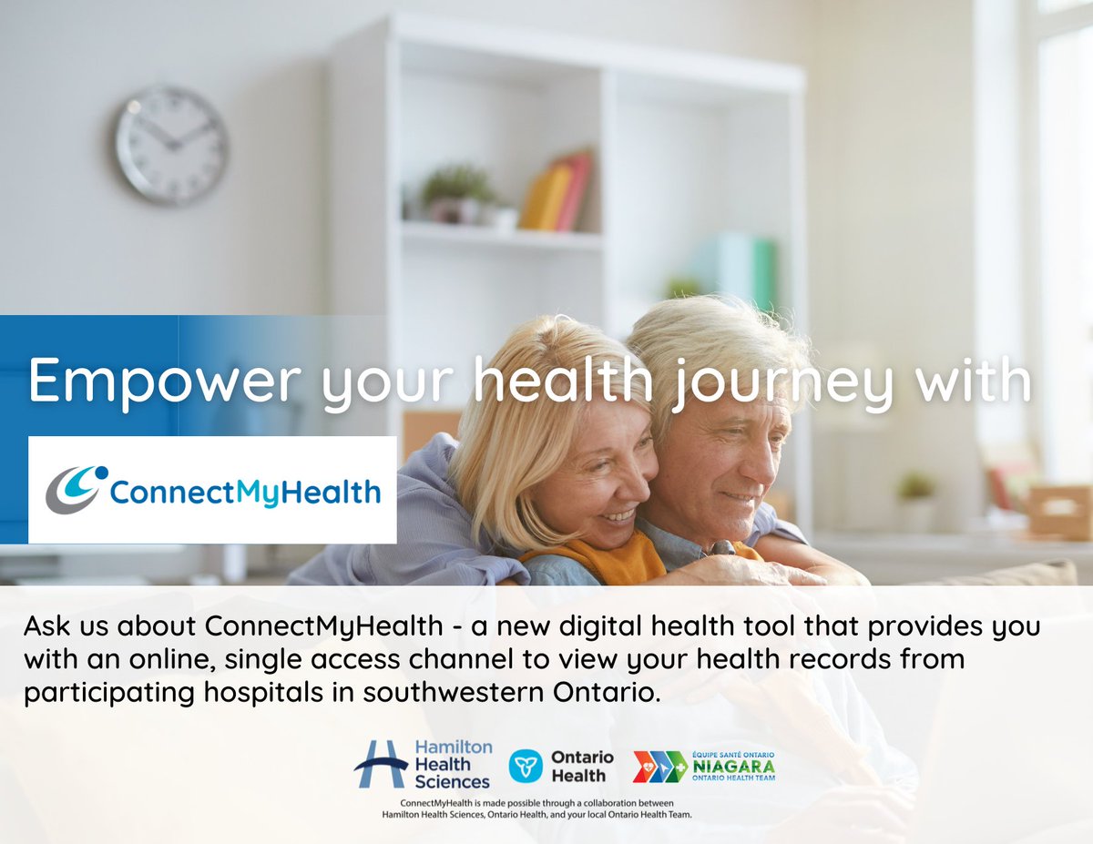 Patients can use ConnectMyHealth, a web-based tool, to view health records and truly empower their health journey. #NiagaraHealth patients can view certain hospital health records in ConnectMyHealth: info.connectmyhealth.ca @OntarioHealthOH @NiagaraOHT