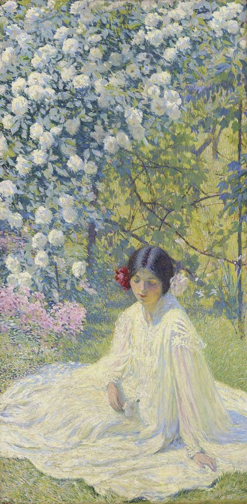 🎨Philip Leslie Hale (1865 - 1931) The Rose Tree Girl, 1922