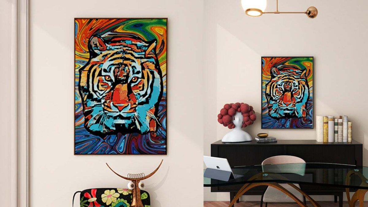 Buy Printable Poster  #tiger #feline #popart #findyourthing #giftideas #gifts #BuyIntoArt #ArtistsOnTwitter #print #printmaking #poster #homedecor  #illustration #posterdesign #WallArt #printable 

⬇️ ⬇️ LINK ⬇️ ⬇️
sarahsophie3000.gumroad.com/l/tiger