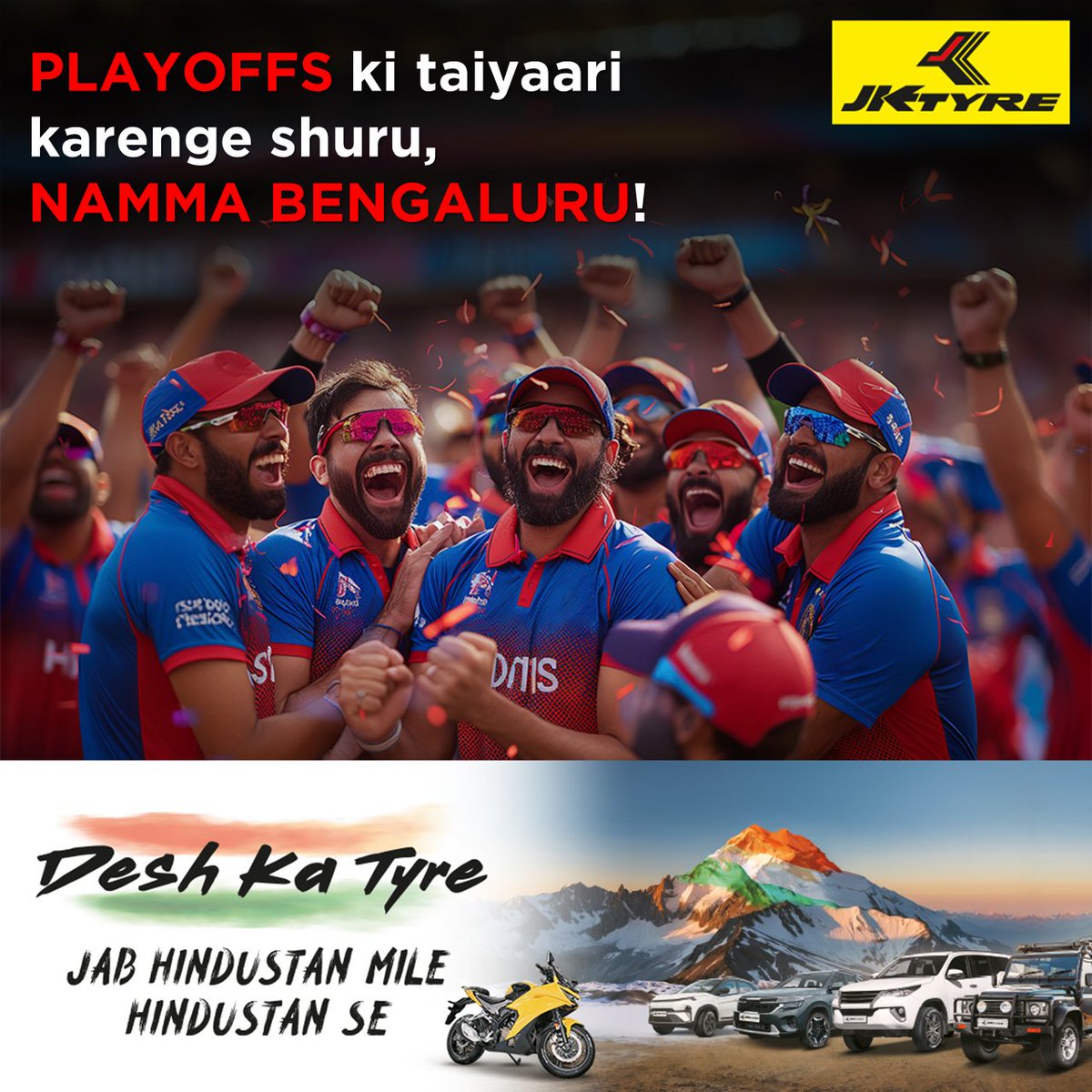 The Challengers of Hindustan have conquered the top 4 spot Join the celebration of our nation s spirit with JK Tyre Desh...
