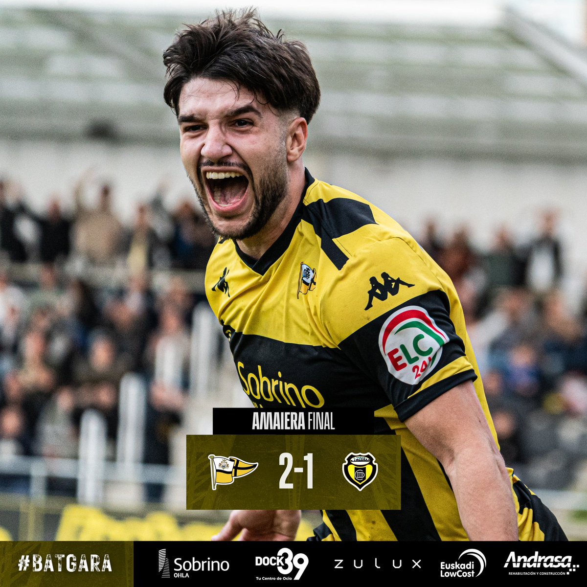 FINAAAAAAAAAAAAAAL 🔚 Vamos con ventaja a la vuelta. #aupaPORTU 💛🖤 #PortuBasconia #BatGara