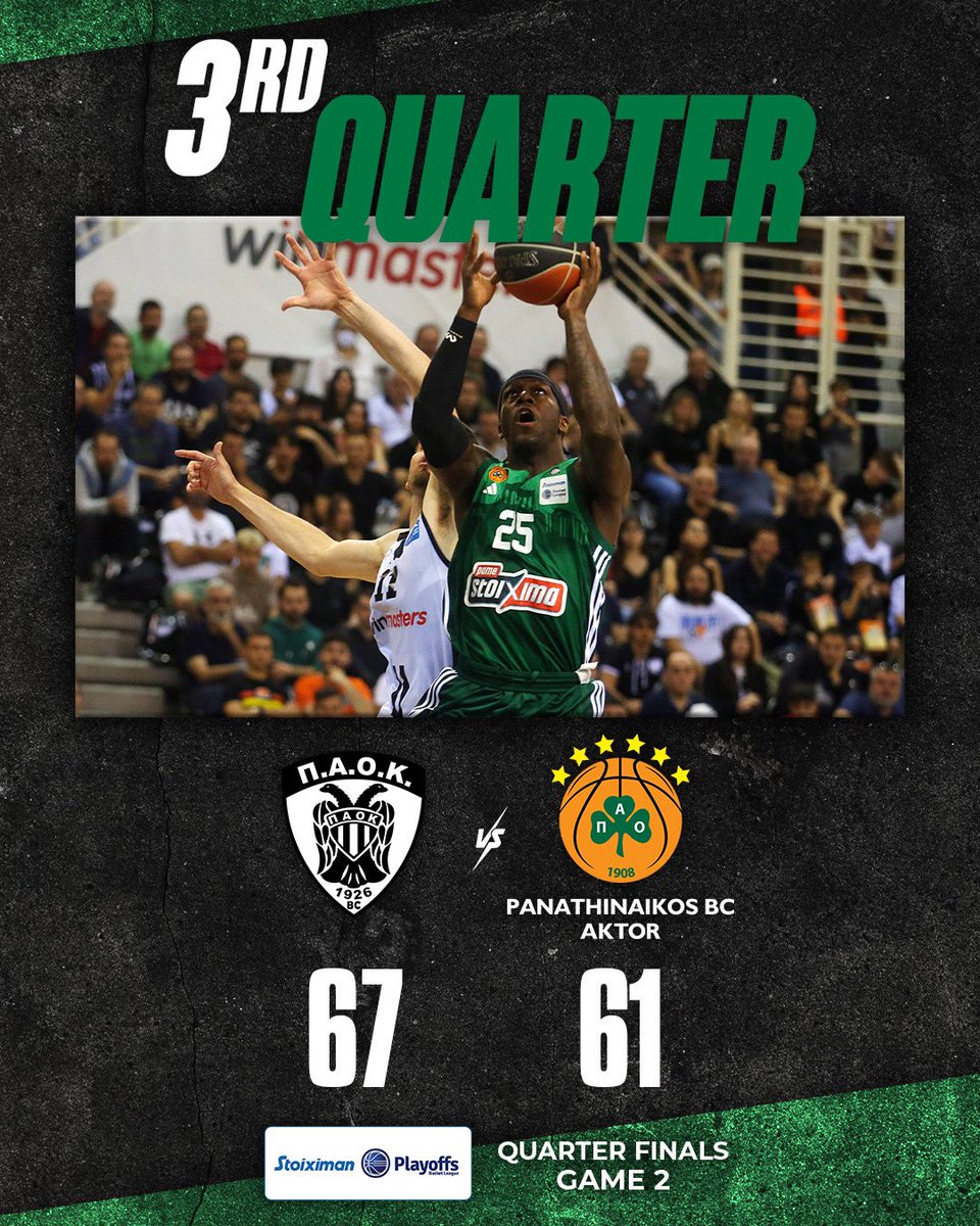 After the Third Quarter @PAOKbasketball - #paobcaktor 67-61