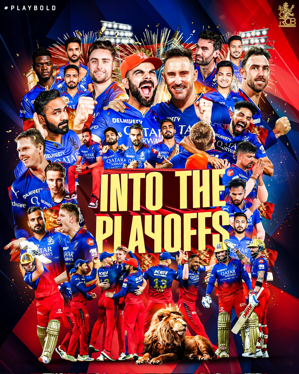 Wow 🤩🥳 Tnq God @RCBTweets into the playoffs 🫰🏻💥 💃🏻💃🏻💃🏻💃🏻💃🏻🥳🥳🥳🥳🥳 #RCBvsCSK #IPL2024