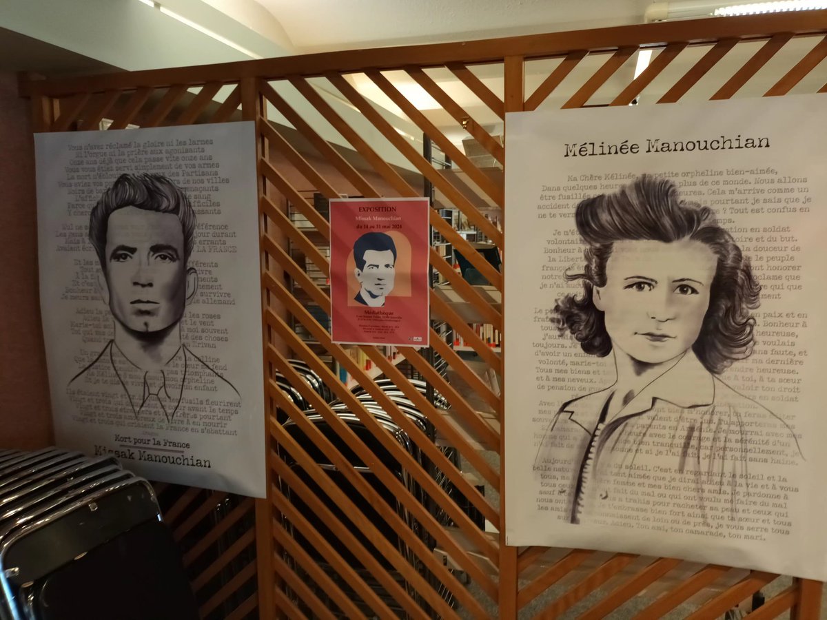 PCF52's tweet photo. Notre exposition sur les époux Manouchian et leurs camarades des FTP-MOI fait son tour du département...
À la médiathèque de Joinville jusque fin min.
#MissakManouchian
#MelineeManouchian
#FTP-MOI
#PCF https://t.co/dQqbBYGG3L