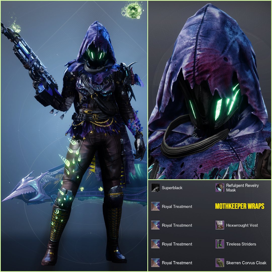 My Strand Hunter Fashion Using The Mothkeeper Wraps Exotic!
Follow for more Destiny Fashion! 
#Destiny2 #Destiny2fashion #destinyfashion #destinythegame