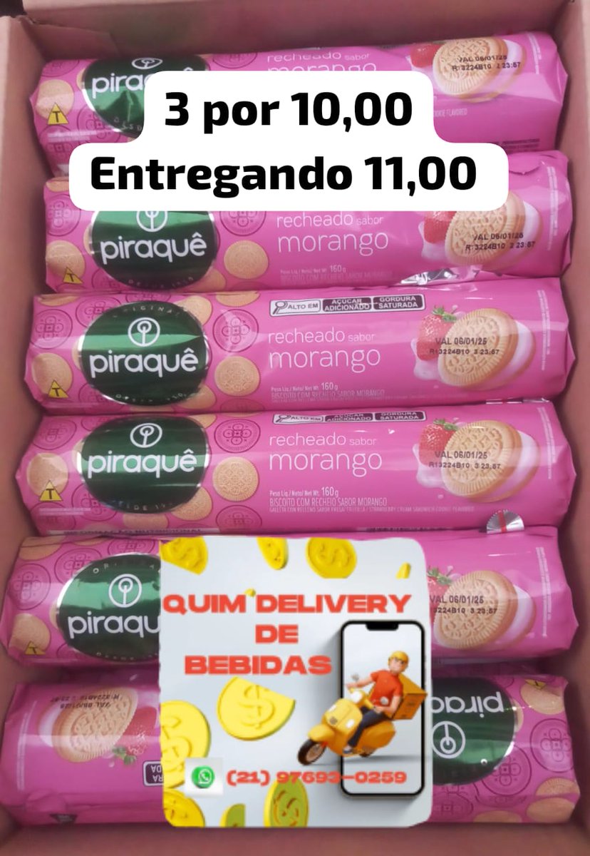 quim_delivery's tweet photo. Preço na foto👇

Endereço- Av Dom helder Câmara 855,Condomínio Nova CCPL BENFICA
Depósito do Quim em frente ao bloco 14 ccpl
Fazemos entregas pela redondezas
Zap 21 976930259

Converse com Quim distribuidora de bebidas e alimentos no WhatsApp: https://t.co/p2tZCEbfg2… https://t.co/0oIzdNzZJ9