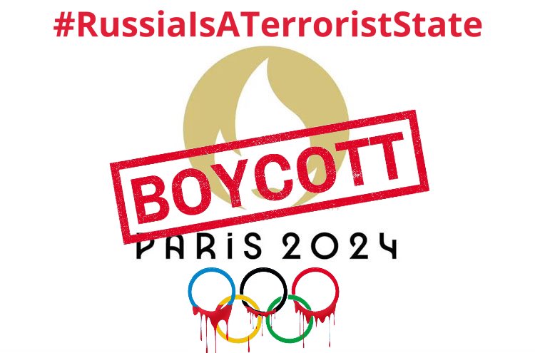 Scribblings saying this to ruzzia!
#BoycottParisOlympics #BoycottRussianSport 
#BoycottOlympics2024