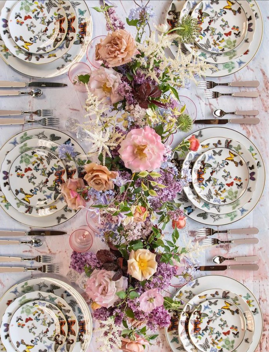 Fluttering beauty - an exquisite butterfly tablescape.