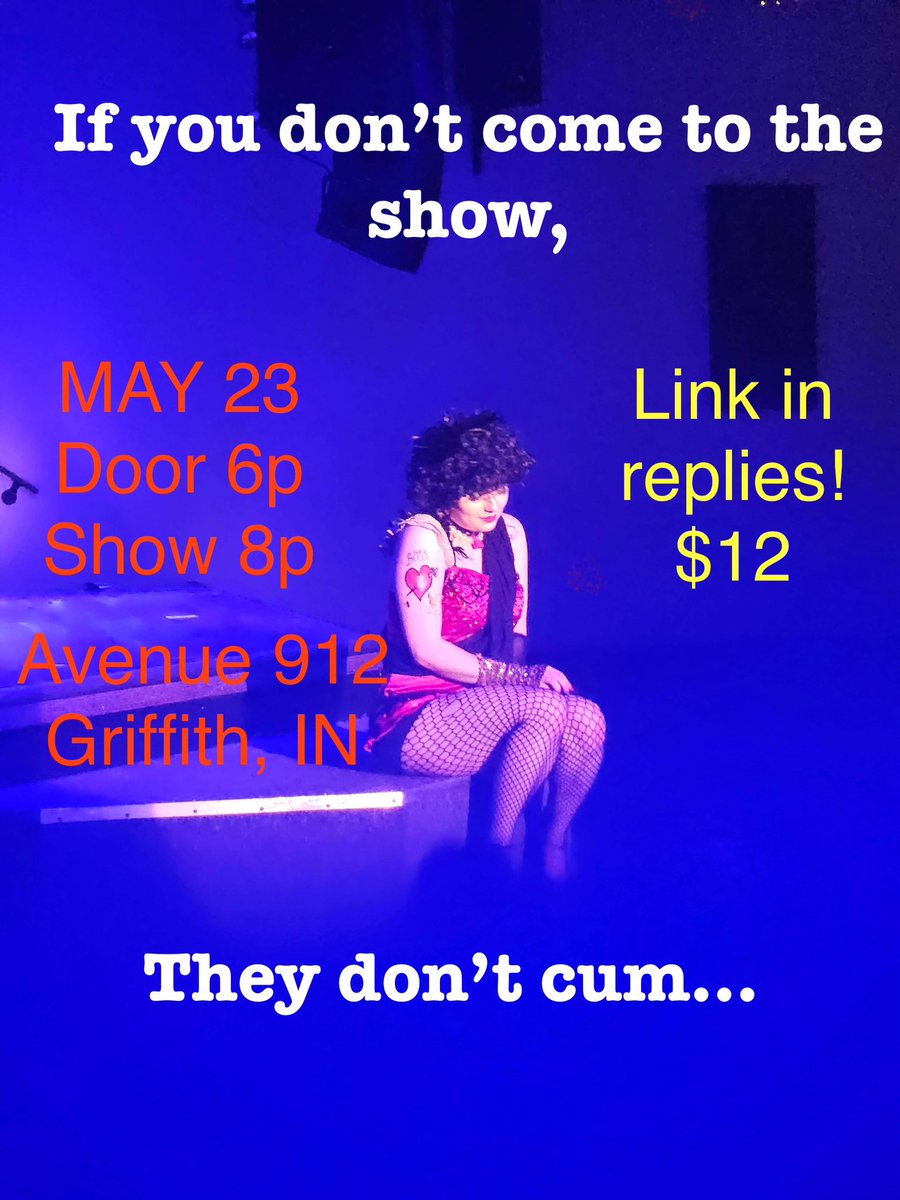 I bet Frank N Furter’s Frank N Furter tastes like cherry cola and cigarettes. He’s so Lana coded. 😭🙏🍒🚬

MAY 23 Show Tickets Link in replies.

#rockyhorror #therockyhorrorpictureshow
#rhps #nwindiana #rockyhorrorinabundance #griffithindiana #avenue912