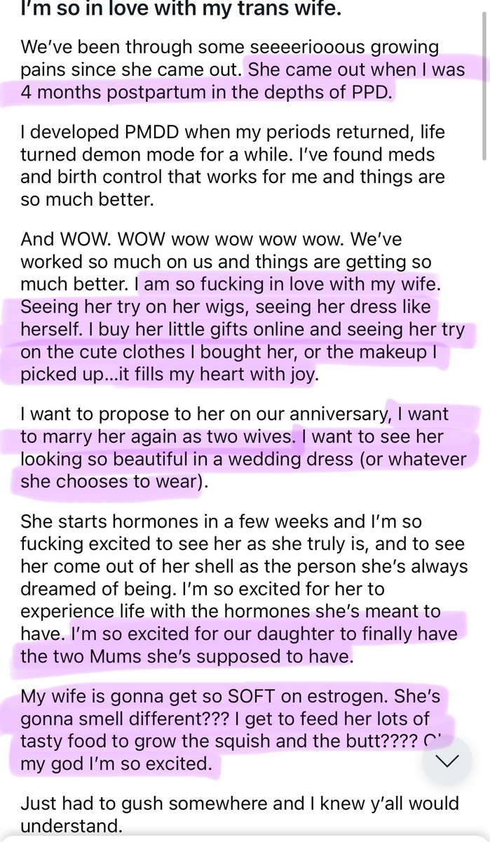 What are the odds that an actual woman wrote this?! “I get to feed her lots of tasty food to grow the squish and the butt” There is NO WAY 😂