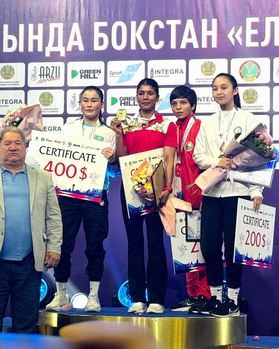 nikhat_zareen's tweet photo. Pushed my limits and conquered! Won Gold medal at the Elorda Cup. Proud to bring this home.🥇

The journey continues💪🇮🇳

#Paris2024 https://t.co/ZpnXYVwWgi