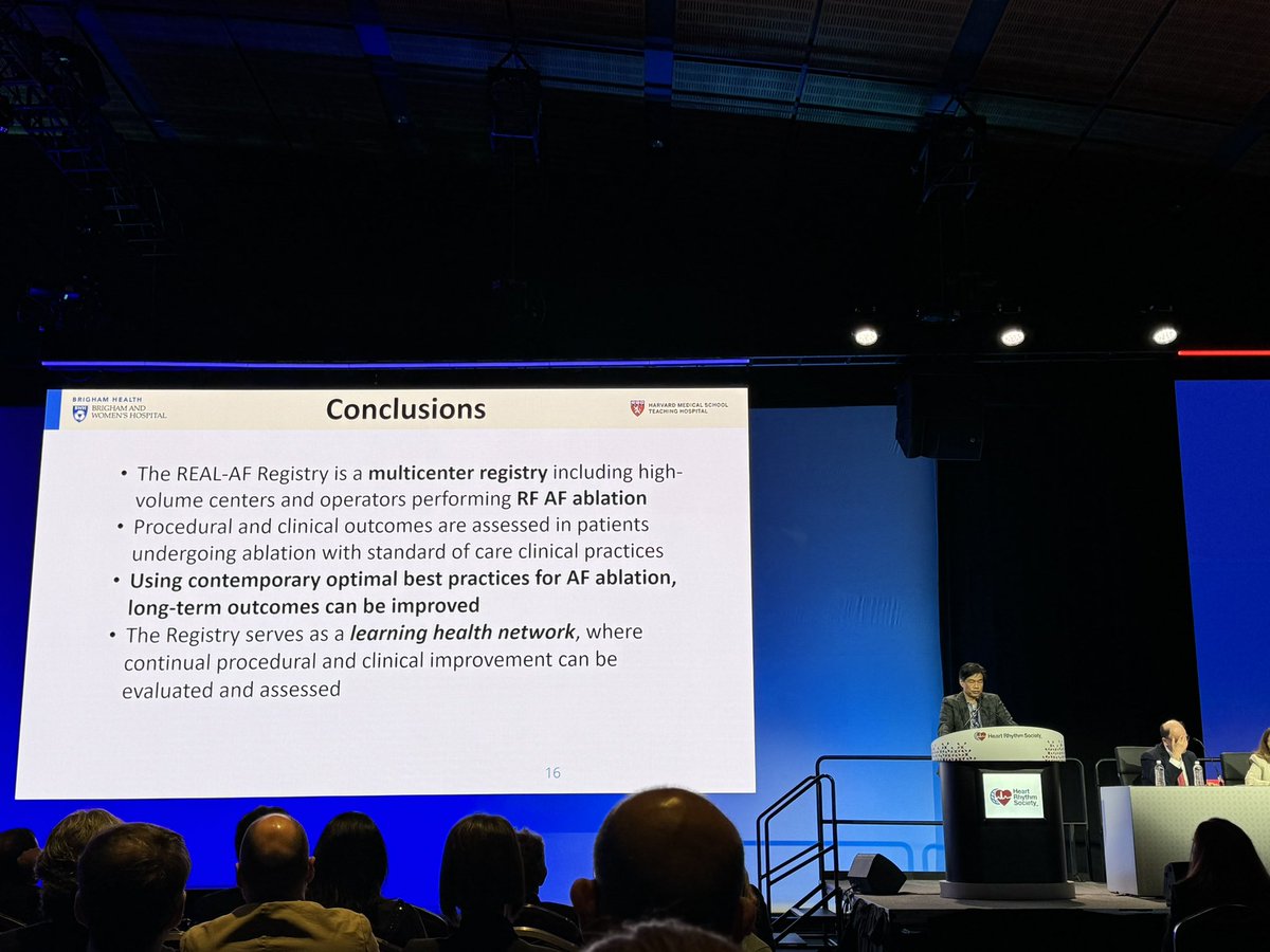 #RealAF is a multicenter registry of RF ablation outcomes. In the first 4 years of enrollment we’ve identified a number of best practices across the 50+ participating centers. All this is facilitated through a learning health network approach. #HRS2024 <a href="/paulzei/">Paul Zei</a> <a href="/josoriomd/">Jose Osorio</a>