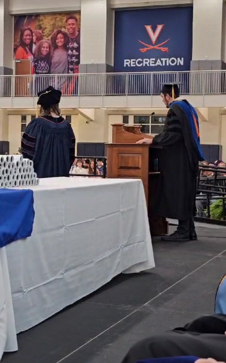 Graduation day! My PhD student, Laura Jamison, was hooded today at UVa. Her PhD dissertation is titled: 'Improving Exploratory Graph Analysis and Network Psychometrics: Community Detection Optimization and Metric Invariance for Cross-Sectional and Intensive Longitudinal Data'