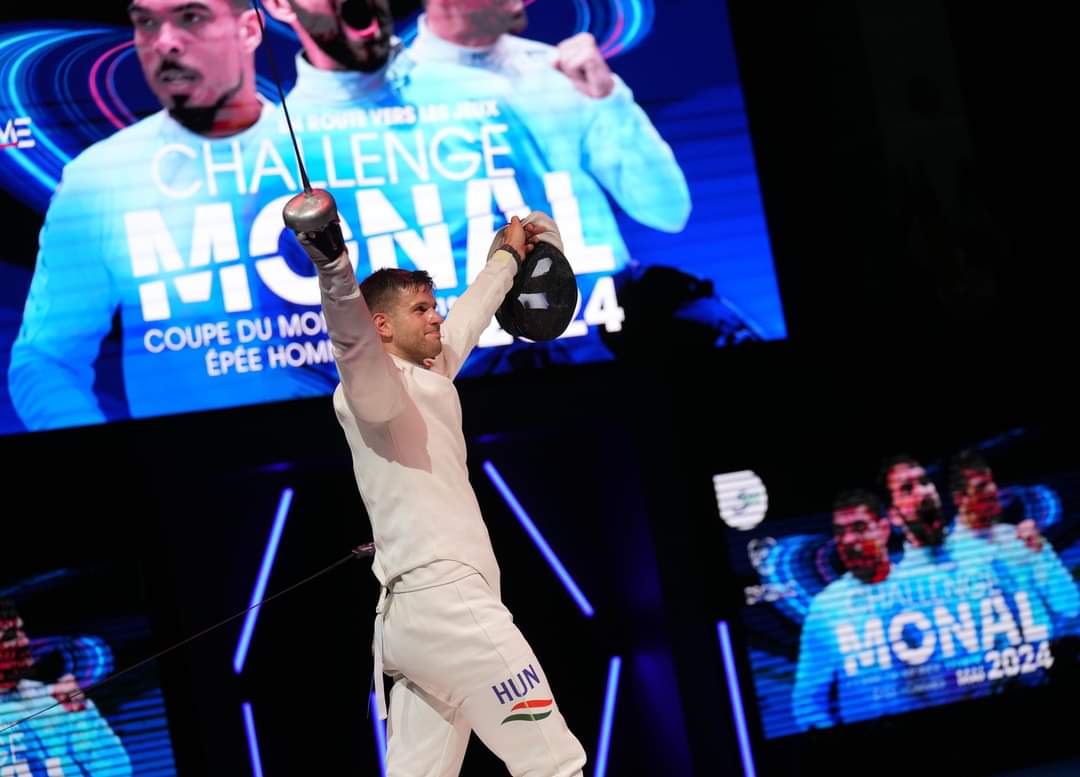 ffescrime's tweet photo. GERGELY SIKLOSI VAINQUEUR DU MONAL 💥🏆🥇

Félicitations à notre nouveau vainqueur du Challenge Monal 2024. 
Le Hongrois a battu le Japonais Masaru Yamada 15-9. 
Wang Zijie 🥉
Di Veroli Davide 🥉

Bravo ! 👏

#Escrime  #ChallengeMonal https://t.co/ybmYrZ10GS