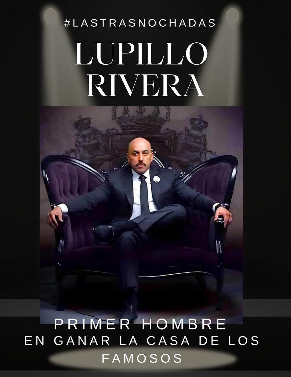 LaMunecaDx's tweet photo. No te pierdas la gran final el lunes 20 de mayo para que felicitemos al  elganador de #LCDLF4 🏆 
 Lupillo Rivera. 

Te leemos si eres #teamlupillo #LupilloGanador
 #JusticiaParaLupillo 
#LasTrasnochadas #banijayproductions @EndemolShineBD https://t.co/vjCk6xiQuu