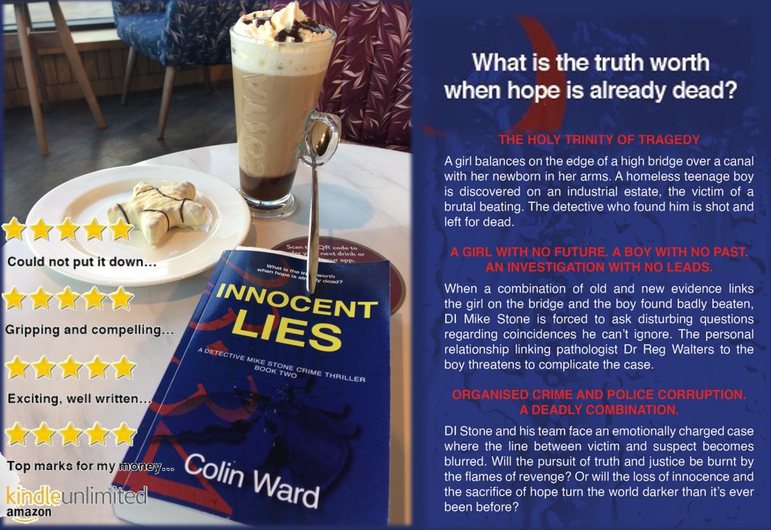 mybook.to/InnocentLies
Fancy a #GoodRead of #CrimeFiction over a comfy #coffeetwt - read it on #kindlebooks and #KindleUnlimited for FREE.
#readersoftwitter #reading #thrillerbooks