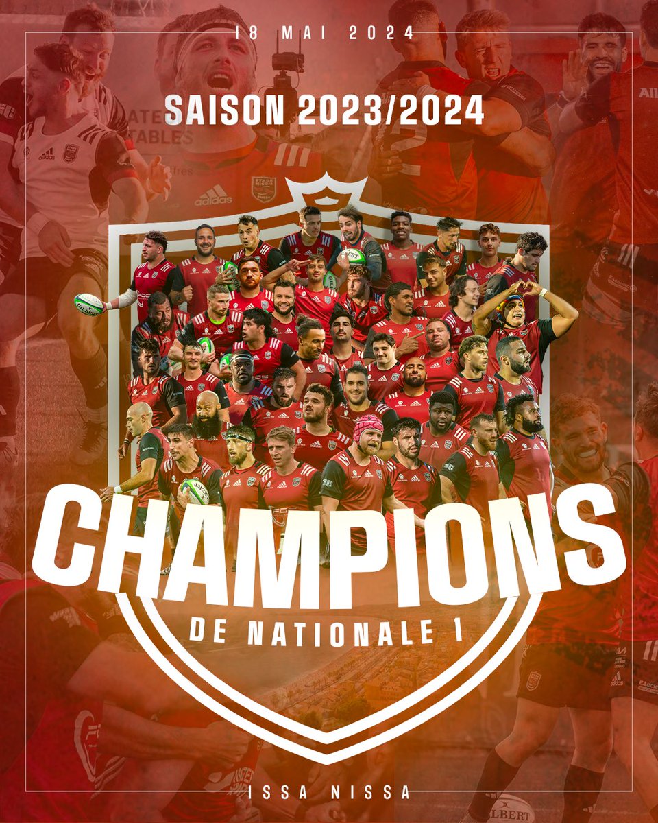 🔥🔥🔥 LE STADE NIÇOIS EST EN PROD222222222 🔥🔥🔥 AU TERME D’UNE FINALE TOTALEMENT FOLLE, LE STADE NIÇOIS DOMINE NARBONNE (39-30) ET VALIDE SON TICKET POUR L’ÉCHELON SUPÉRIEUR 🔴⚫️ NICE EST CHAMPION DE NATIONALE 🥇 #SNvsRCN #Nationale #IssaNissa #NissaRugby #AquìEsNissa