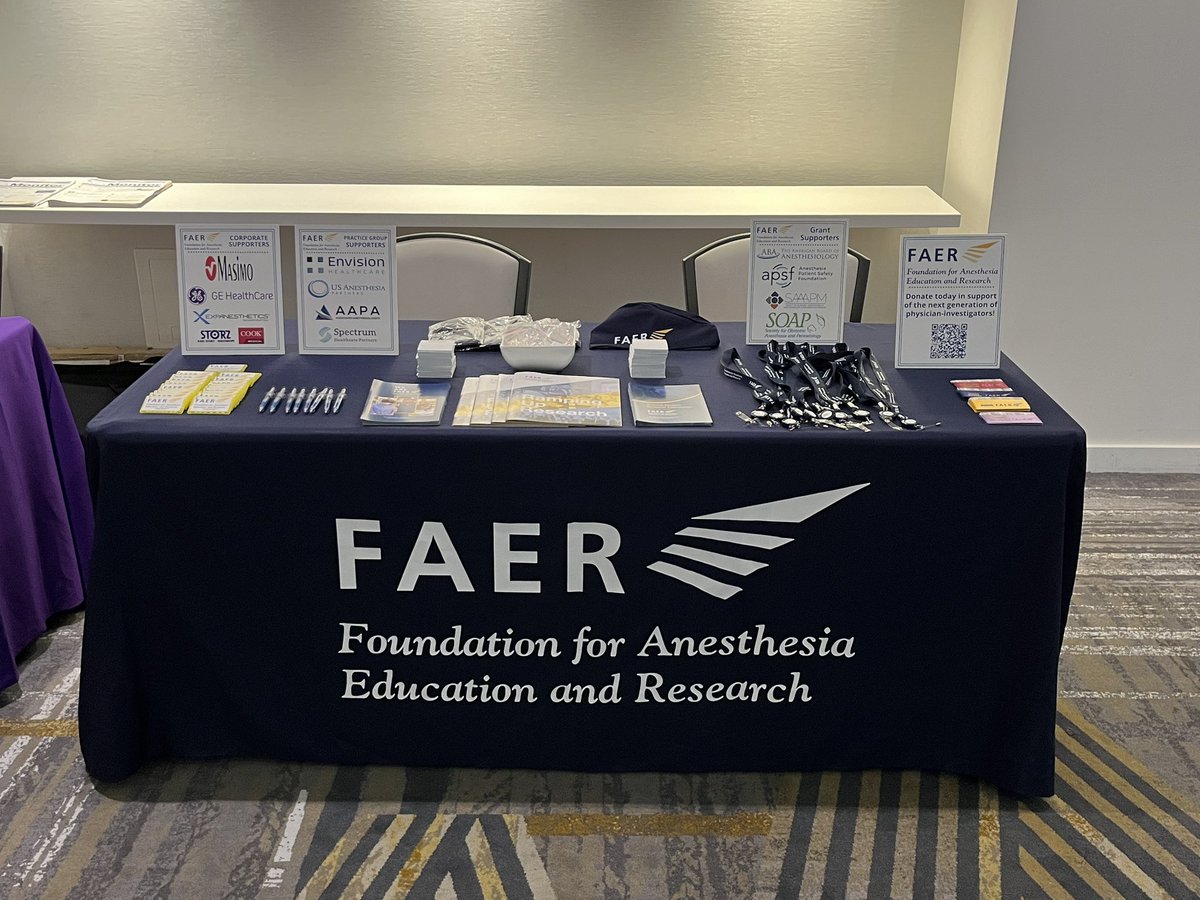 We hope you’ve been enjoying the @IARS360 & @SOCCA_CritCare Annual Meeting as much as we have! 😀   Make sure to swing by the FAER booth to learn about all the great opportunities we have available and grab some FAER goodies!   #IARS24 #Scholars24 #SOCCASeattle2024