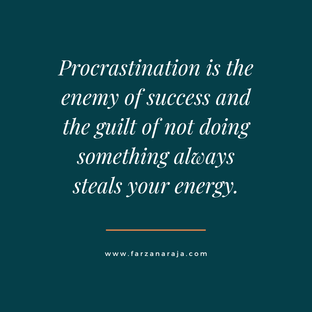 To be honest, I can sometimes procrastinate on things that I don’t want to deal with. However, I have created better habits to cope with this tendency by telling myself to act right away rather than wait until the last minute. #getthingsdone #productivitytips #bosslady