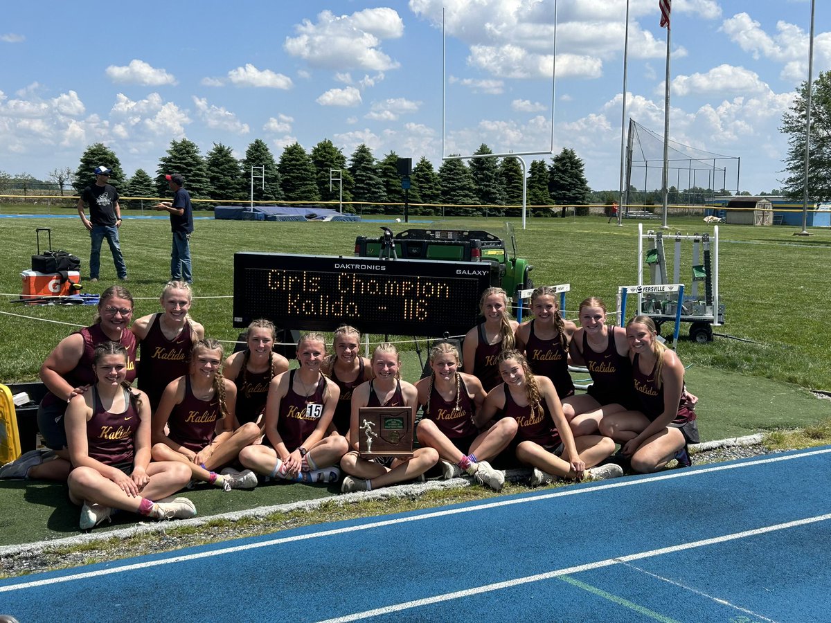 KalidaAD's tweet image. Congratulations to the 2024 District Track and Field Champions, the Kalida Ladycats!  #WildcatPRIDE