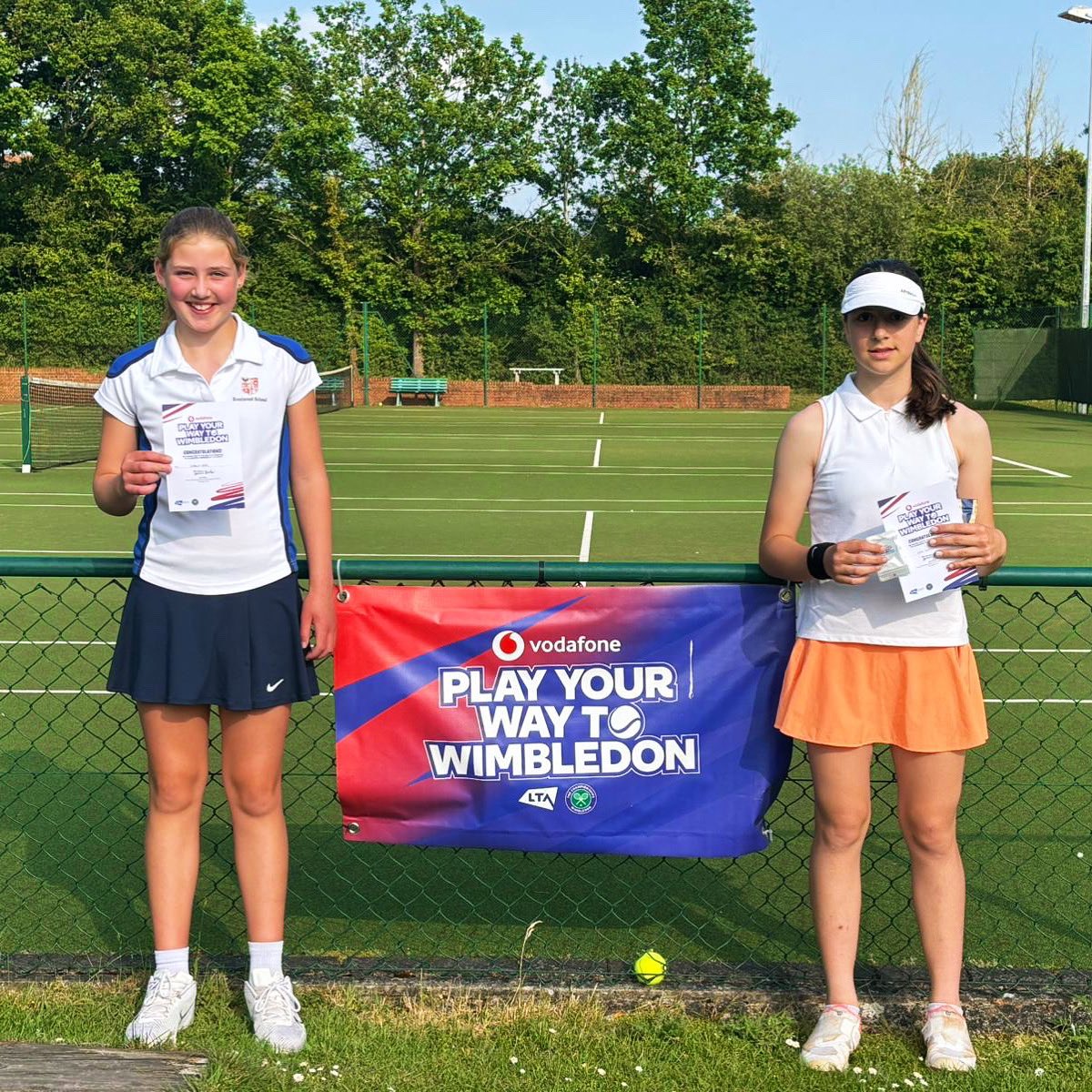 This afternoon we ran our Play Your Way to Wimbledon girls 14U singles event. Great to see some new faces competing alongside our regular tournament players with enjoyable matches & lots of prizes! Well done to: Bella (winner, qualifies for County Finals) Katie (runner-up)