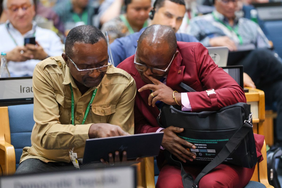 IISD_ENB's tweet photo. #SBSTTA26 moves towards the end of its deliberations, approving nine final recommendations to the 16th meeting of the Conference of the Parties (#COP16), to be held in Kali, Colombia in October-November 2024. #biodiversity https://t.co/jMGuJJaGOm