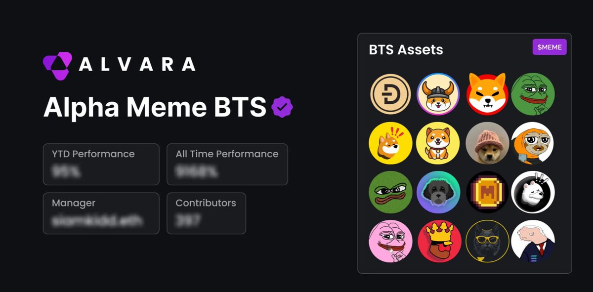 Hello Meme Enthusiasts,

The Alpha Meme BTS Fund, using the ERC-7621 (Basket Token Standard) developed by @AlvaraProtocol , is on the verge of being born (the testnet is live)! 
This fund, constructed with renowned meme tokens, has the potential to drive further growth and