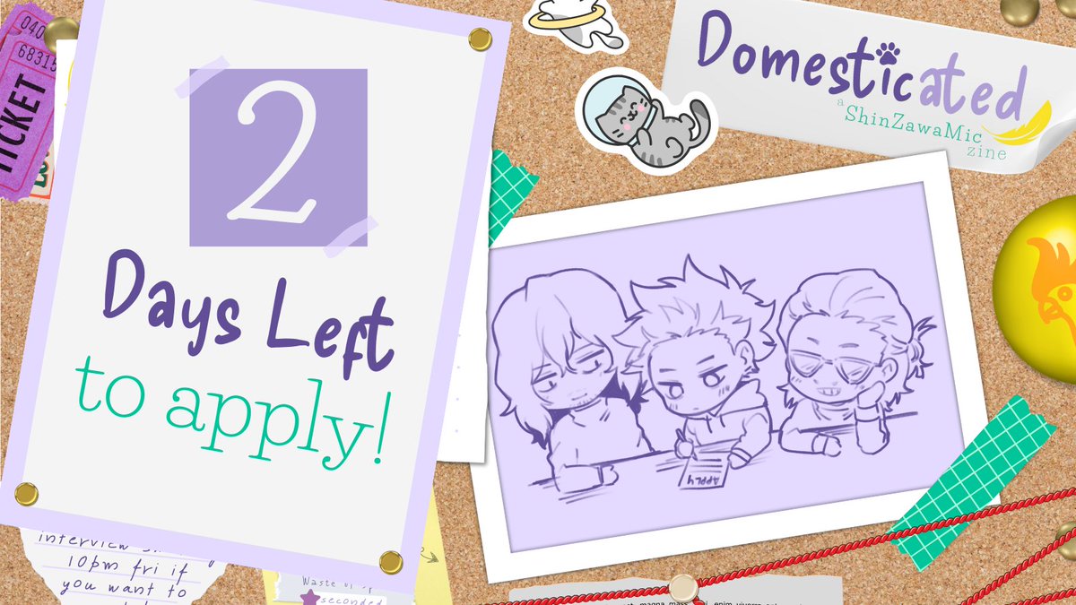 We've received a lot of great writer apps but we could still use more artists, so artists especially, please don't hesitate to apply!