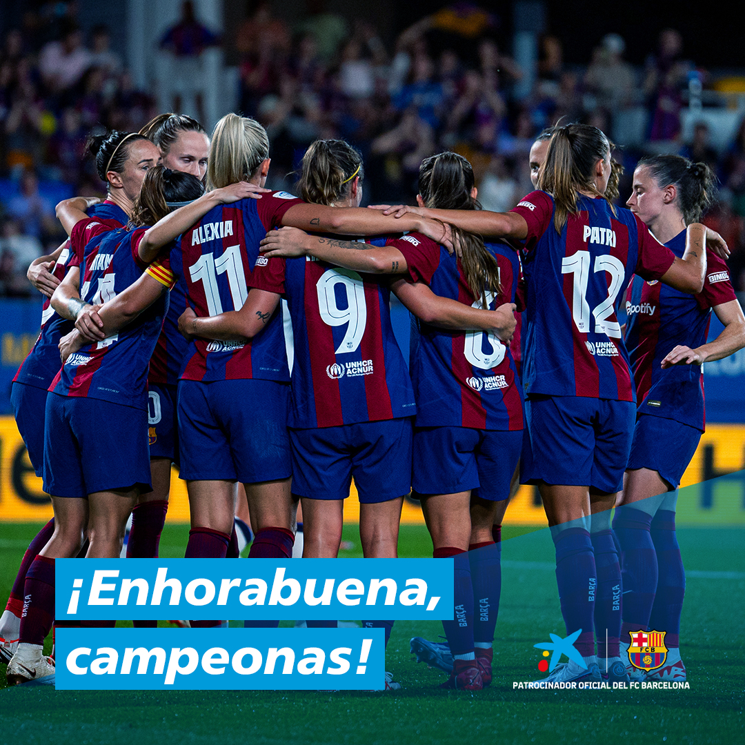 ¡Enhorabuena, @FCBFemeni! 🙌 👏 ¡Campeonas de la #CopaDeLaReina! 🏆 ⚽ #FCBFemeni #ForçaBarça #ElFútbolDeTodos