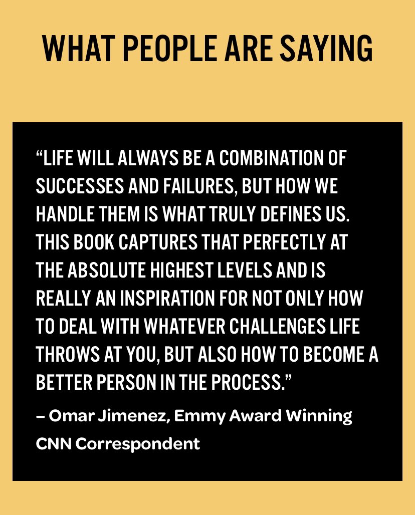 Thanks to @OmarJimenez for checking out the book and for this amazing endorsement.  All of you will get a chance to pre-order the book and check out the site on June 1st! #RepYourFail #RepYourWork #RepYourStory #bookaddiction #sportsbook #sportsbooks #InspirationalBooks