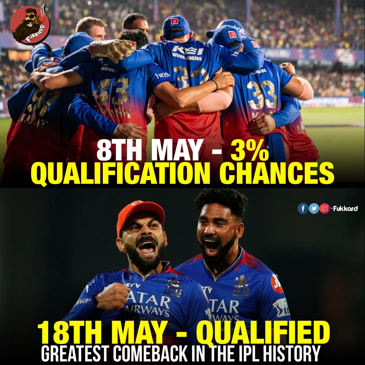 Rise from the Ashes🥵🥵 #RCB #RCBvsCSK #RoyalChallengersBengaluru