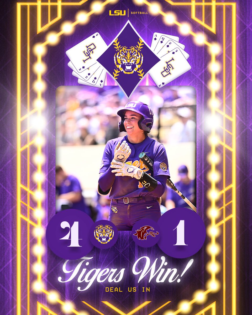 LSUsoftball's tweet photo. Regional Final Bound!

#DealUsIn https://t.co/T2iqVdZ4em