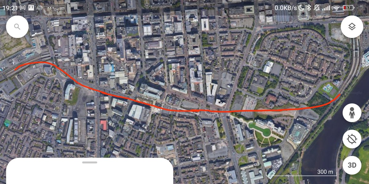 Does anyone know if a through station was ever considered?

I've sketched out a route which uses undeveloped land. It could have been cost-effectively built using sunken and cut and cover sections with plenty of room at Bankmore Street for the station.