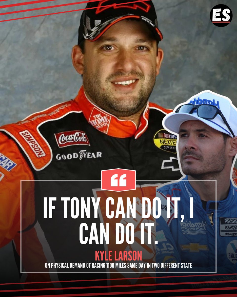 Kyle Determined to Match Tony's Feat: 1100 Miles, Two States! 🚗💨🏁   
#KyleLarson #TonyStewart #Indy500 #NASCAR #NASCARCupSeries #NASCARRacing