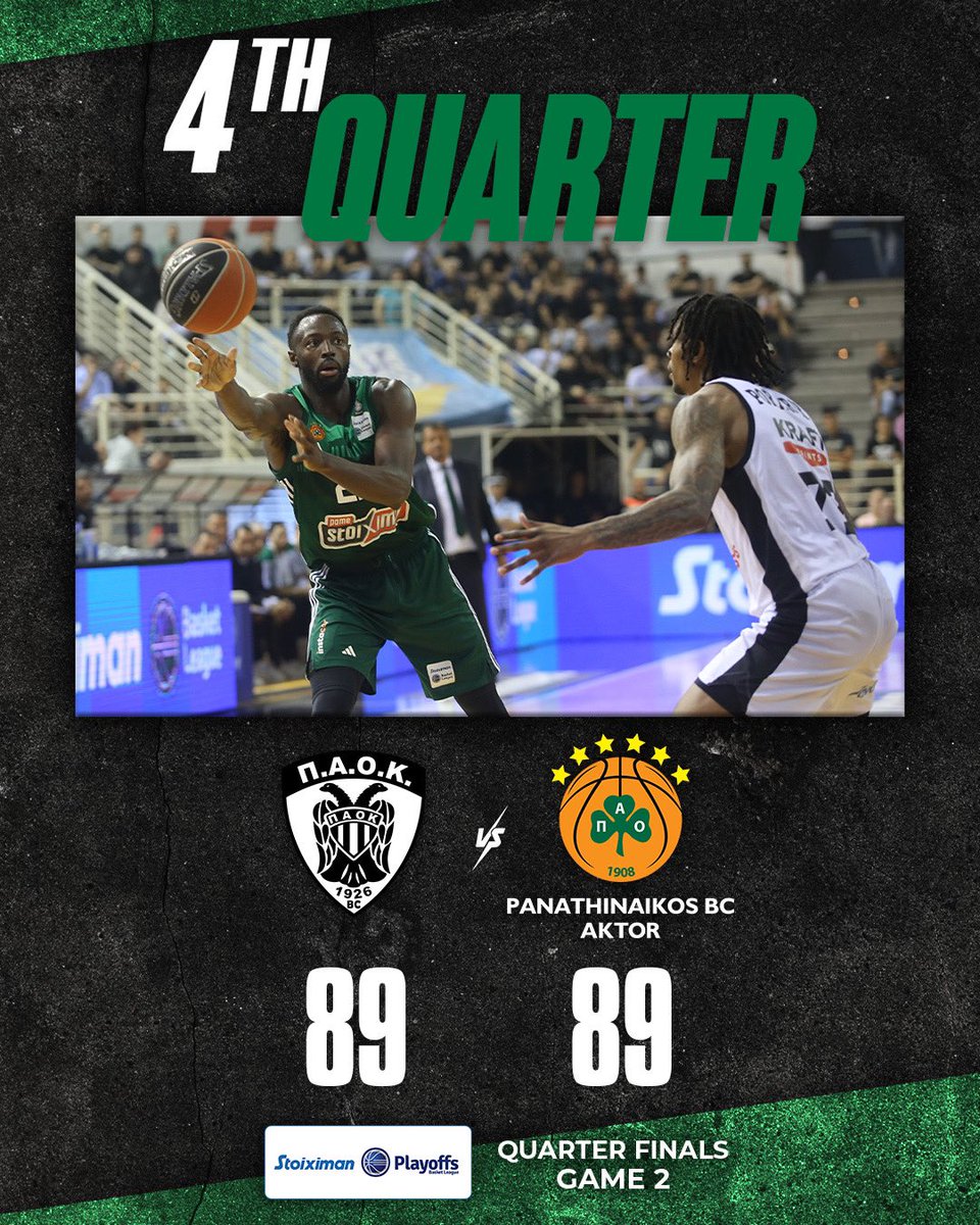 We’re heading to overtime @PAOKbasketball - #paobcaktor 89-89