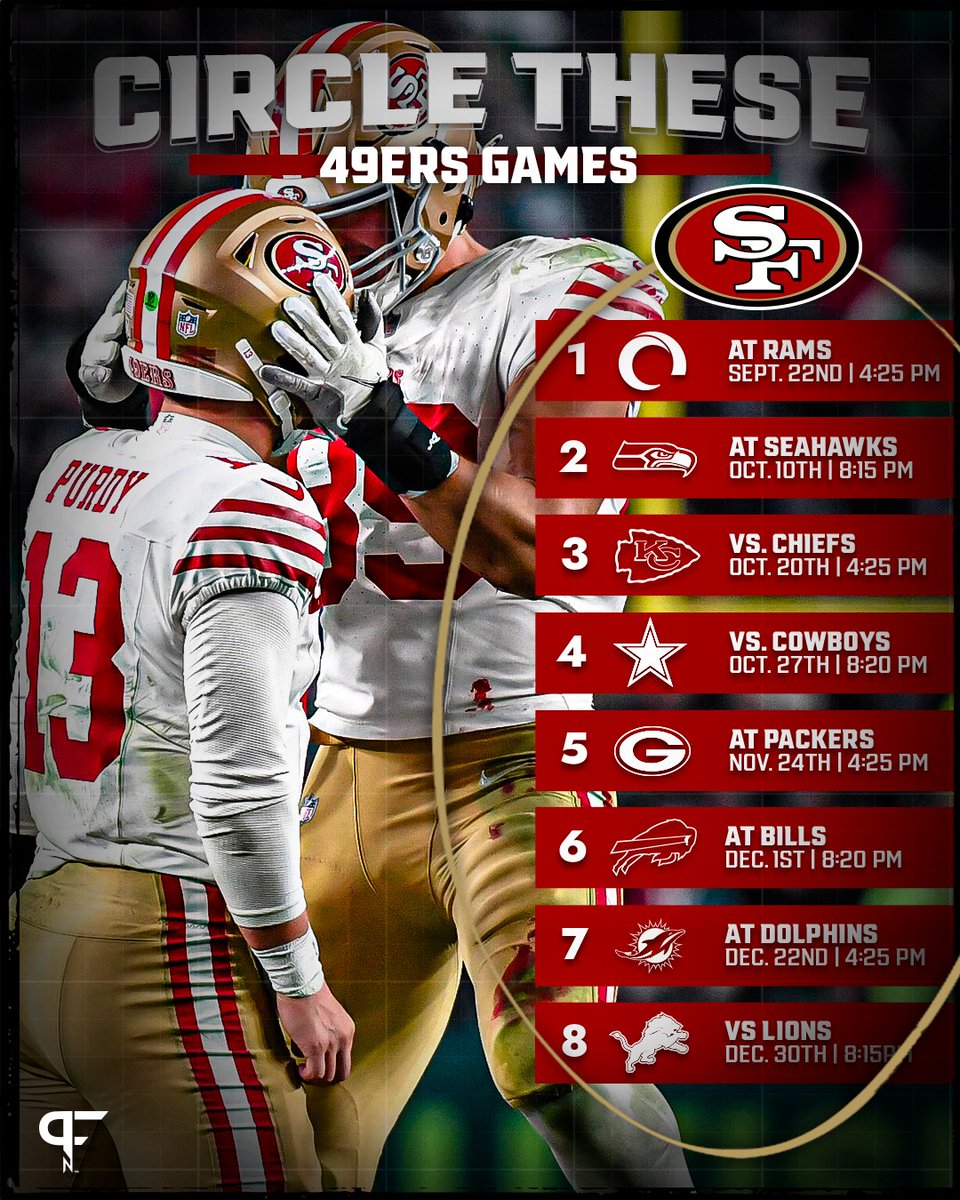 Which of these #49ers games are you most looking forward to? 🤔