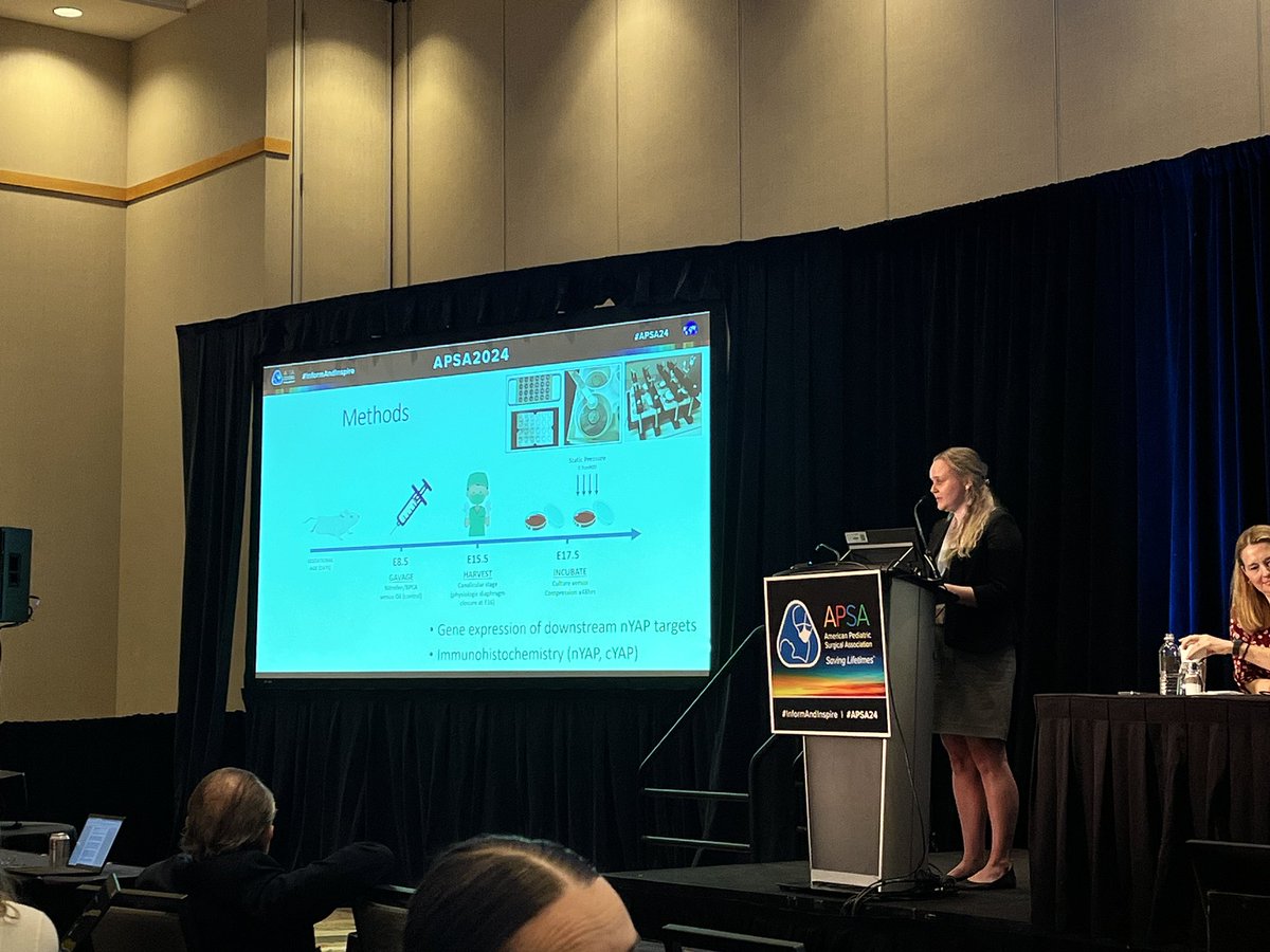 Rachael Sundland (@rsundland) on Twitter photo Bringing the CDH session back to the lab bench! Does the Yes-associated protein signaling pathway have an effect on lung hypoplasia and can we target this pathway to encourage alveolar growth in these patients in the future? #APSA24 <a href="/APSASurgeons/">APSA Surgeons</a> Bringing the CDH session back to the lab bench! Does the Yes-associated protein signaling pathway have an effect on lung hypoplasia and can we target this pathway to encourage alveolar growth in these patients in the future? #APSA24 <a href="/APSASurgeons/">APSA Surgeons</a>