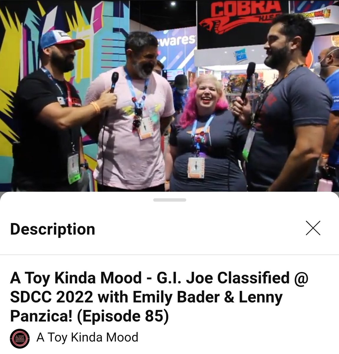GTILA99's tweet image. Not the same interview but look at this scumbag behavior from Diaper Island! He will crop out the interviewers. Luckily, he credited this person. @AToyKindaMood got striked by this doofus almost 2 years ago but Viper stole from Travis! 

@3poaPodcast @LaserPants81 @RetroBlasting