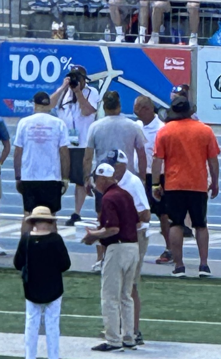 LCHStrack's tweet image. Coach Vince Rew receiving his 25 years of being a track coach award.