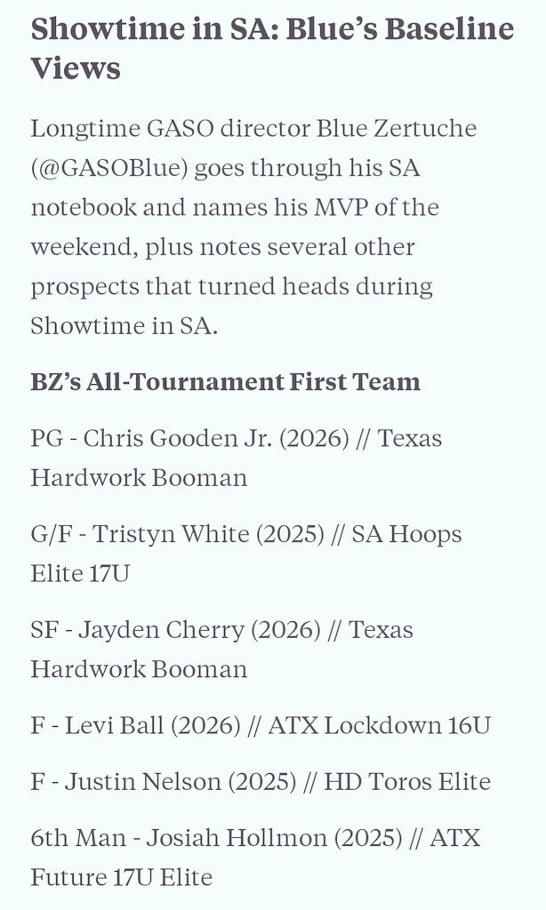 Tristyn White (@tristyn_8013) on Twitter photo Thank you so much <a href="/GASOBlue/">Blue Zertuche ๐</a> for selecting me as an all tournament first team at the <a href="/TexasHoopsGASO/">TexasHoops/GASO ๐</a> tournament in SA. <a href="/OConnorHoops/">O'Connor Basketball</a> <a href="/SAHoopsElite/">SA Hoops Elite</a> <a href="/DustdevilMBB/">Texas A&M International MBB ๐ค</a> Thank you so much <a href="/GASOBlue/">Blue Zertuche ๐</a> for selecting me as an all tournament first team at the <a href="/TexasHoopsGASO/">TexasHoops/GASO ๐</a> tournament in SA. <a href="/OConnorHoops/">O'Connor Basketball</a> <a href="/SAHoopsElite/">SA Hoops Elite</a> <a href="/DustdevilMBB/">Texas A&M International MBB ๐ค</a>
