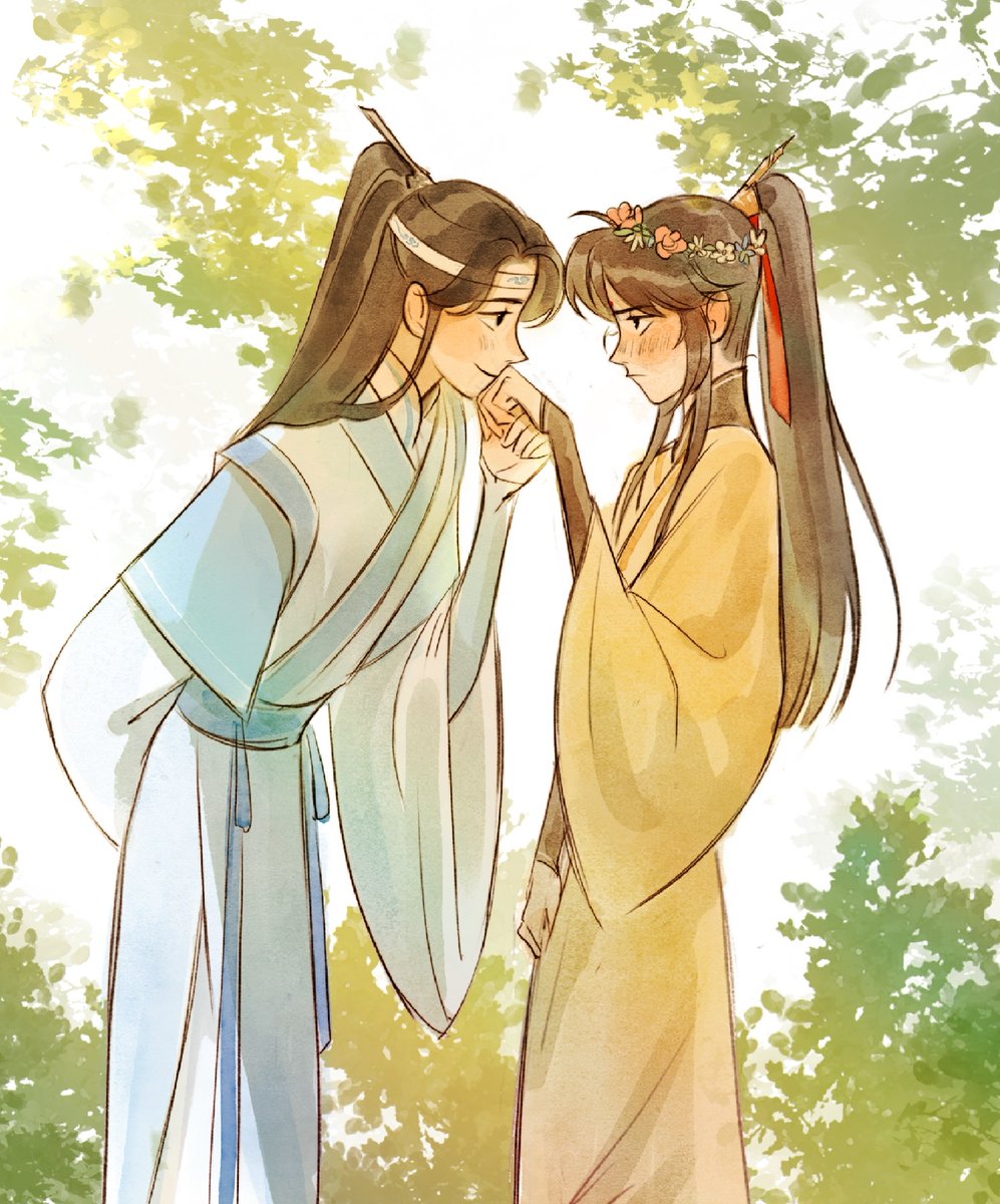 My beyond adorable #ZhuiLing comm from @kkcoocool 🥹🫶💕
They're so soft and sweet and eternally in love~! 💙💛

#MDZS #commission #LanSizhui #JinLing #theboys #socute #sosweet #precious