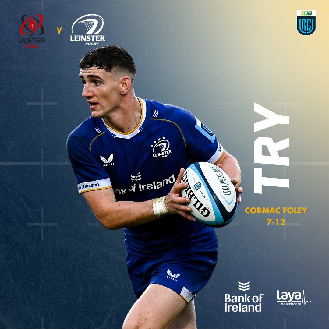🕐 | 29’ It’s a first try of the season for Cormac Foley, and what a time to get it! ⚪️🔴 7-12 🔵🟡 #ULSvLEI #FromTheGroundUp