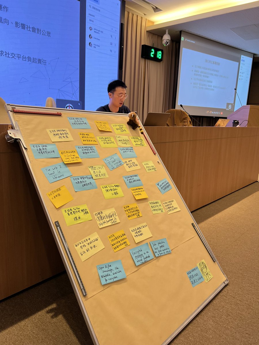 MozTW's tweet photo. Mozillians had ran workshop at #g0vSummit last last weekend to collect people’s ideas of basic internet principles (eg, “SNS algorithm should be transparent”). Will run more &amp; eventually bring them to Polis for consensus on Aug to pave the foundation of next internet/platform act https://t.co/HH5BnOWrt6