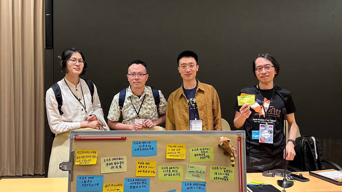 MozTW's tweet photo. Mozillians had ran workshop at #g0vSummit last last weekend to collect people’s ideas of basic internet principles (eg, “SNS algorithm should be transparent”). Will run more &amp; eventually bring them to Polis for consensus on Aug to pave the foundation of next internet/platform act https://t.co/HH5BnOWrt6