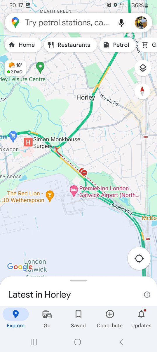 A23 Eastbound closed from the Longbridge roundabout at Gatwick due to the ongoing rtc involving an Hgv which has Jack kniffed @BBCSussex @BBCSurrey @METROBUS @brightonsnapper @SussexIncidents @V2RadioSussex @GHRSussex @MSR1038