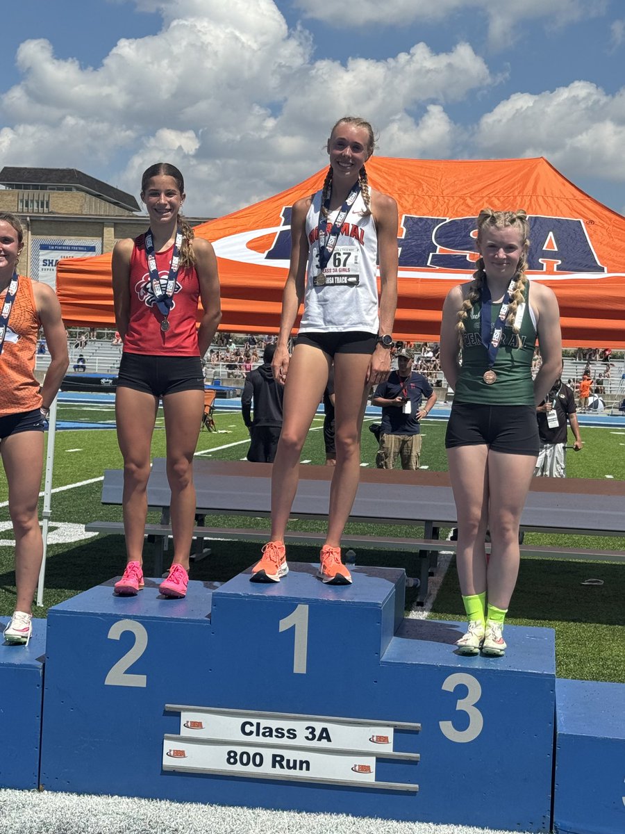Ali Ince 4-peat! 4th straight 800 meter state title is also new state record!